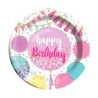 Platos Happy Birthday Balloons Chicos
