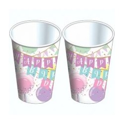 Vasos Happy Birthday Balloons