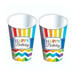 Vasos happy birthday bright