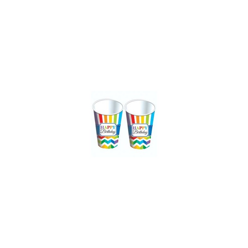Vasos happy birthday bright