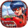 Platos Lady Bug Cuadrado