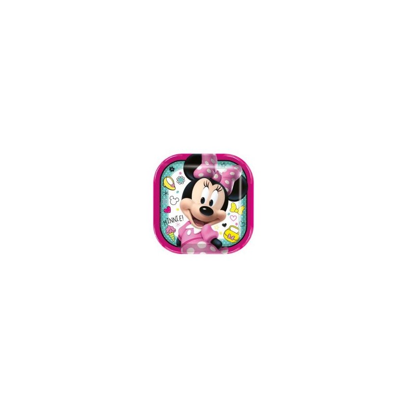 Platos Minnie Mouse Cuadrado