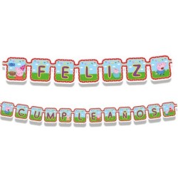 Letrero Feliz Cumpleaños Peppa Pig