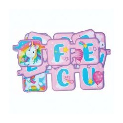 Letrero de Feliz Cumpleaños Unicornio Bebe