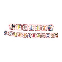 Letrero Feliz Cumpleaños Mickey Mouse