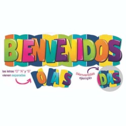Letrero bienvenido o bienvenida