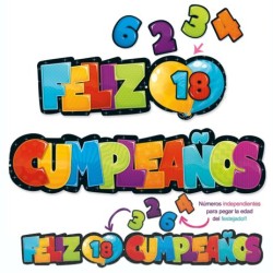 Letrero feliz cumpleaños fiesta