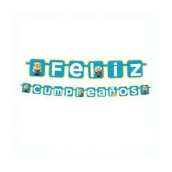 Letrero feliz cumpleaños Minions