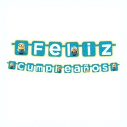 Letrero feliz cumpleaños Minions