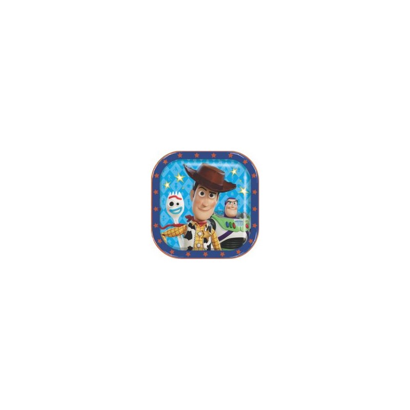 Platos toy story cuadrados