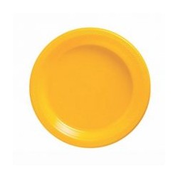 platos desechables amarillos