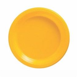 platos desechables amarillos