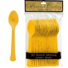 cucharas desechables amarillas